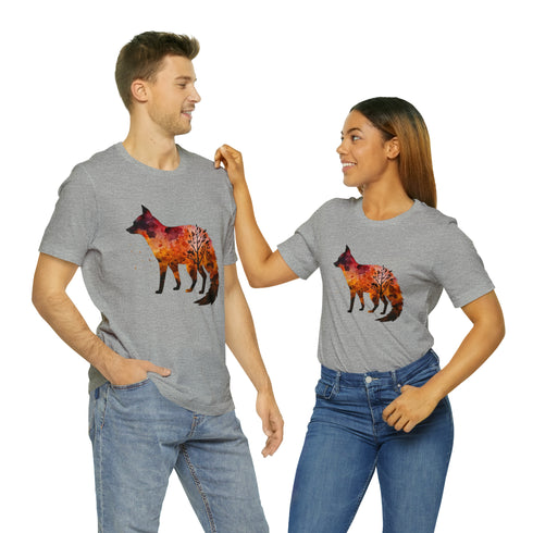 Autumn Fox Silhouette - Short Sleeve Tee